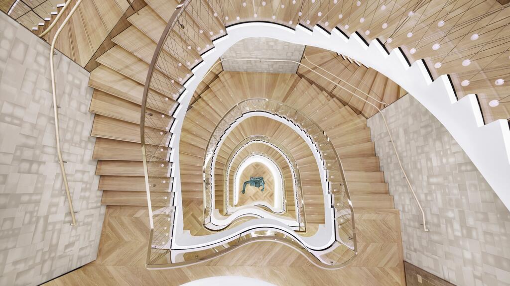 This spiral staircase was inspired by Elsa Peretti’s “sensual and organic” designs, said Tiffany. 20230421_2-Tiffany insert.jpg